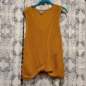 mustard sweater tank